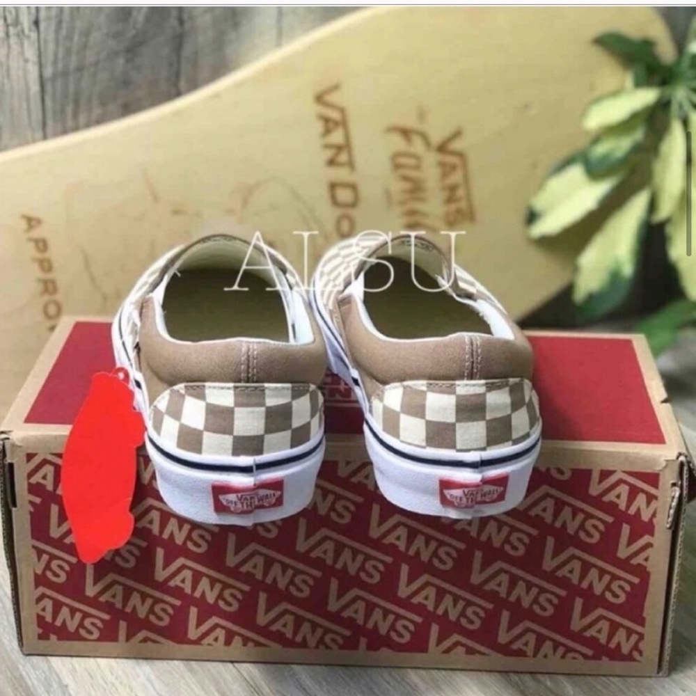VANS Classic Slip On Tger Checkerboard ChocolatE W - Picture 5 of 8